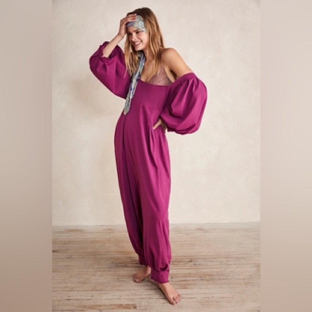 Lotta Love Romper - Free People - Dreamy Mulberry
